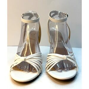 Journee Collection Women Vanita Stiletto Strappy Dress Sandals White Size 9M NWT